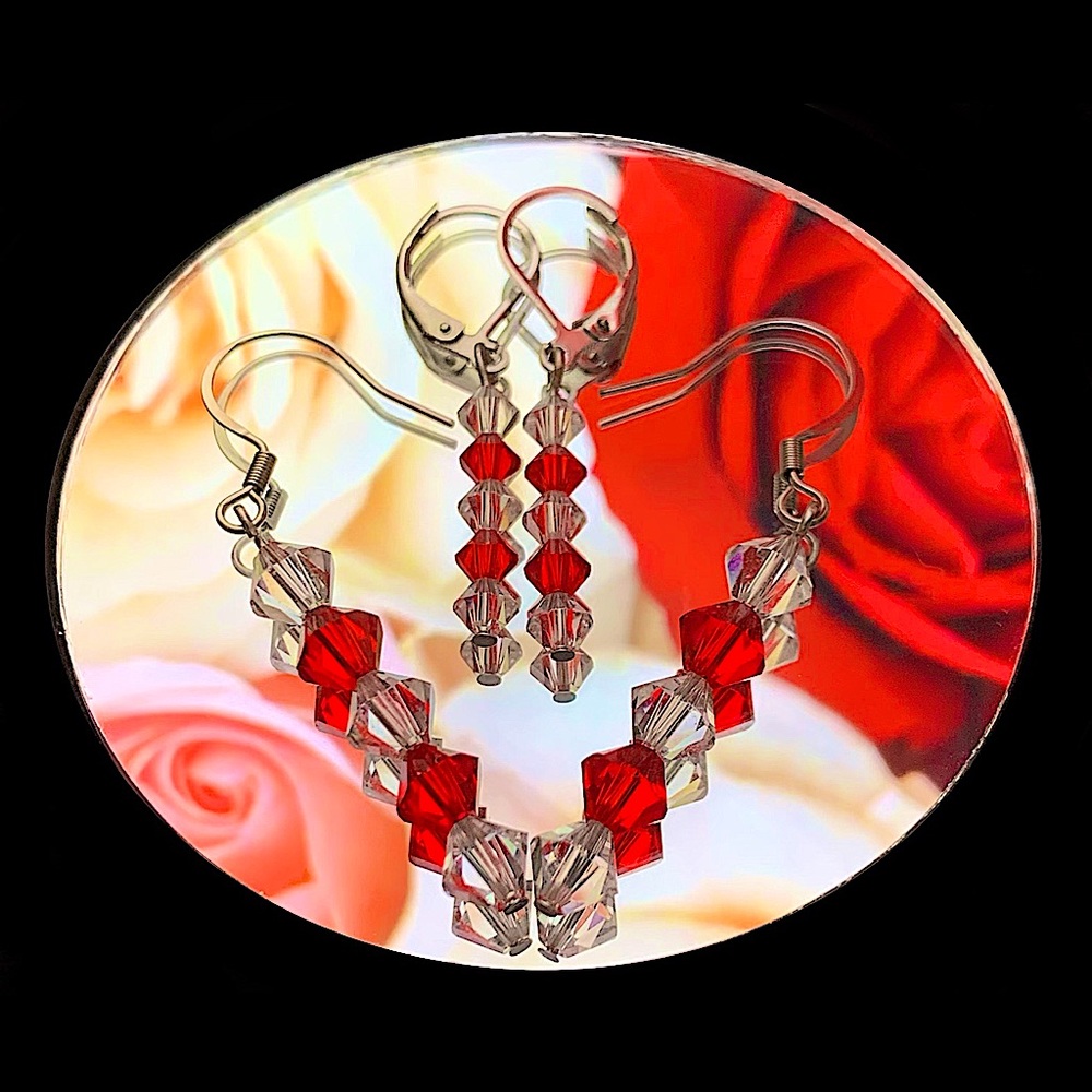 “Mommy and Me” earring sets w/ Swarovski crystals